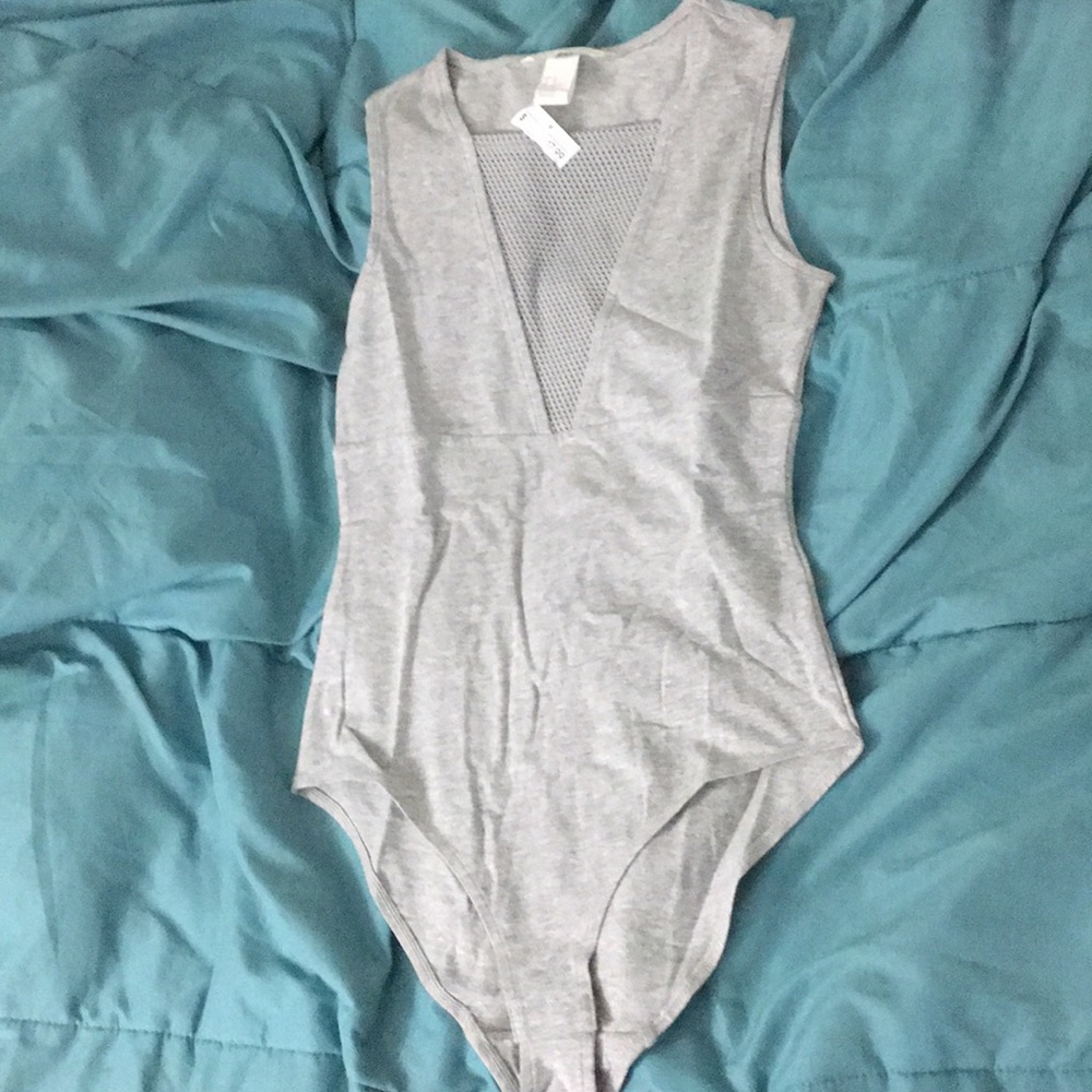 Gray body suit